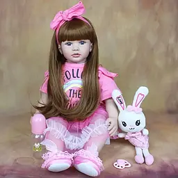 Реалістична Кукла Реборн 60 см силіконова Doll Reborn - мініатюра 4