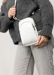 Жіноча сумка Sambag Modena біла 19 х 11 х 3 см (96193008) - мініатюра 6