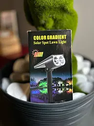 Садовий LED-світильник на сонячній батареї Color Gradient Solar Spot Lawn Light - мініатюра 3