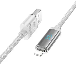 Дата кабель Hoco U127 Power USB to Lightning (1.2m) Silver/Gray