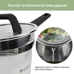 Ківш Herzog Krauff 2л з кришкою + Ложка кухарська Krauff - мініатюра 6