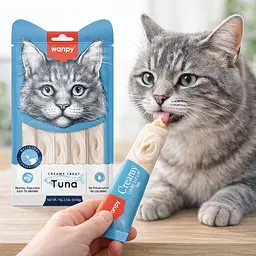 Рідкі ласощі для котів Wanpy Creamy Lickable Treats Tuna тунець - мініатюра 2
