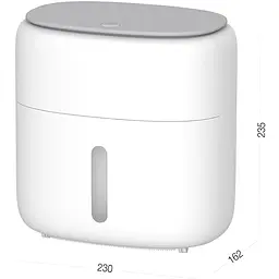 Тримач для туалетного паперу МВМ My Home 230x162x235 мм (BP-44 WHITE/GRAY) - мініатюра 13