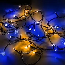 Електрогірлянда Yes! Fun нитка 70 LED 8 режимів миготіння 4.9 м жовто-синя (974845) - мініатюра 5