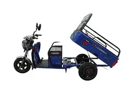 Вантажний електроскутер-самоскид триколісний CROSSER Cargo 16  (1200W 60V, 45Ah) Синій - мініатюра 2
