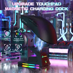 Мышка Attack Shark X1, Wireless/Bluetooth, 40000dpi. (PAW3395PRO), 6кн., Black - миниатюра 4