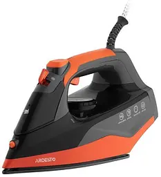 Праска Ardesto IR-C2233-GR, чорна/оранжева, 2200W, кераміка, паровий удар, резервур 340мл, захист від кальцинації, антикапля,