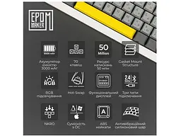 Клавіатура Epomaker Shadow-X White (SHX-W-M) - мініатюра 11