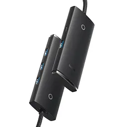 Конвертер хаб Usb Baseus 4-in-1 Lite Series 4-Port Usb-A to 4xUsb3.0 2 метри - мініатюра 4