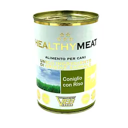 Монопротеїновий вологий корм для собак схильних до алергії Healthy Meat, з кроликом і рисом, 400 г