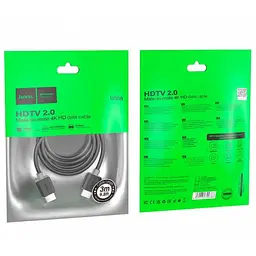 Кабель HOCO US08 HDMI to HDMI 4K HD Data Cable HDMI v2.0 3 метри - мініатюра 6