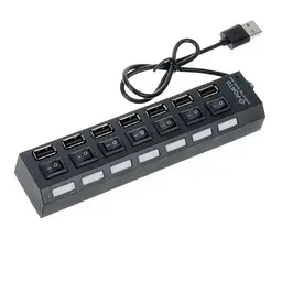 USB хаб Combi концентратор на 7 портів з підсвічуванням 