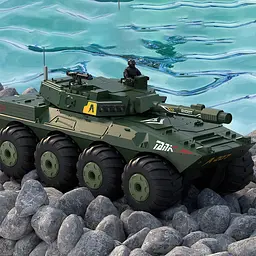 Бронетранспортер-амфібія на радіокеруванні SCHE Y1802 Green - мініатюра 8