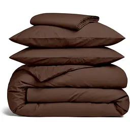 Комплект постільної білизни Cosas Cocoa brown Євро варена бавовна каштан (82WashedCotton_CocoaBrown_El-CocoaBrown_200)