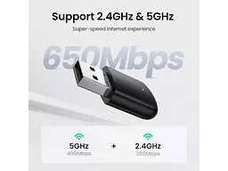 Wi-Fi адаптер UGREEN CM448 AC650 (20204) - мініатюра 5