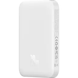 Портативний акумулятор Baseus Magnetic Mini Air Wireless 20W 6000mAh white (P10059002223-00) - мініатюра 3