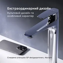 Змішувач для умивальника високий AM.PM Gem хром F90E92000 - мініатюра 3