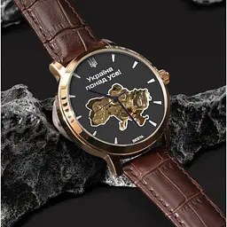 Чоловічий наручний годинник Besta Skeleton Gold Black Dial - мініатюра 5