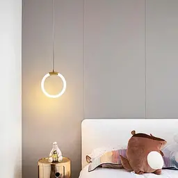 Дизайнерський латунний підвіс круг з гнучкою LED стрічкою Line.F Mj 60/1