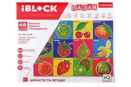 Конструктор IBLOCK PL-921-278 144 деталі, дошка для малювання+2 маркери в коробці 29,5 x 6,5 x 25 см