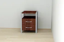 Тумба універсальна Ferrum-decor Вів'єн 2/2 50x41x40 сірий ДСП Венге 16мм (FRD-106187) - мініатюра 3