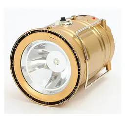 Туристичний ліхтар-лампа CAMPING MH-5800T 6+1 LED на сонячній батареї, коричневий - мініатюра 4