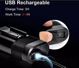 Велосипедний ліхтар Y12Pro-2XPE + індикація заряду + microUSB + 5 режимів - мініатюра 6