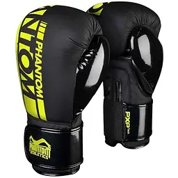 Перчатки боксерские Phantom Athletic Apex Elastic Black/Neon Yellow - 14 унций