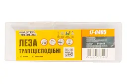 Лезо змінне трапецієподібне для ножа будівельного Mastertool 60 х 19 мм (в упаковці 10 шт.) 17-0405 - мініатюра 2