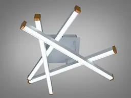 Сучасна стельова LED люстра Diasha 2535WH біла 56W димер 63 см 14-19 м2 - мініатюра 2