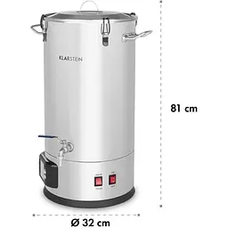 Пивоварня Klarstein Mashfest 35 л 1500/3000 Вт (10033341) - мініатюра 2