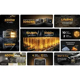 Портативная зарядная станция Vtoman Jump 2200 LiFePO4, 1548 Вт/ч 2200 Вт (Jump 2200) - миниатюра 10