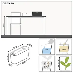 Вазон Lechuza Delta Premium, 5 л, білий (15560) - мініатюра 4
