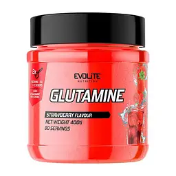 Амінокислота Evolite Nutrition Glutamine, 400 грам - Полуниця