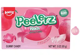 Жувальні цукерки Amos Peelerz Gummy Peach 85г - мініатюра 2