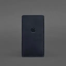 Шкіряний чохол для iPhone 13 Синій Crazy Horse BlankNote - мініатюра 3