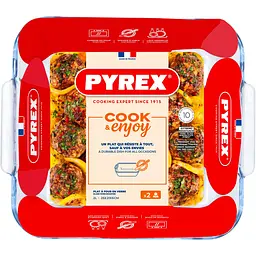 Форма для запікання Pyrex квадратна з ручками 25х21х6 см 2 л (220B000/8046) - мініатюра 4