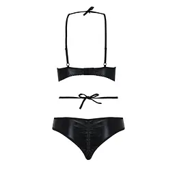 Комплект білизни Passion NAVEL Set black L/XL - мініатюра 6