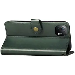 Шкіряний чохол-книжка GETMAN Gallant (PU) для Xiaomi Mi 11 Зелений - мініатюра 3