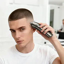 Машинка для стрижки HOCO HP26 600 mAh. IPX6. Multi-function electric clipper grooming set Metal Gray (6942007672771) - мініатюра 8