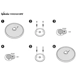 Фрісбі Waboba Wingman UFO Космічні мордашки 15 см з підсвіткою (2986096054289) - мініатюра 3
