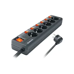 Мережевий фільтр живлення REAL-EL RS-6 EXTRA 5m, black (EL122300003) - мініатюра 6