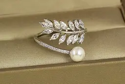 Кільце Xuping Jewelry Фіанітова гілка розсувне р 16 сріблясте - мініатюра 3