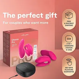 Вібратор We-Vibe Chorus Pro Electric Pink для пар зі смарт-управлінням - мініатюра 13