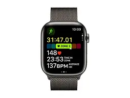 Смарт-годинник Apple Watch Series 9 GPS + Cellular 45mm Graphite S. Steel Case w. Graphite Milanese Loop (MRMX3) - мініатюра 3