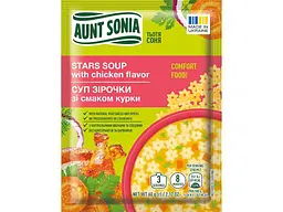 Суп швидкого приготування Aunt Sonia / Тьотя Соня 60г курячий зірочки