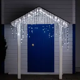 Вулична гірлянда Бахрома GarlandoPro 12 м 200 LED чорний дріт Білий 12MBW - мініатюра 2