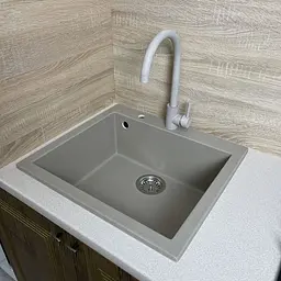 Adamant Набір кухонний Univer, штучний камінь, квадрат, без крил, 560х500х200мм, чаша - 1, врізна, Сахара + змішувач - мініатюра 2