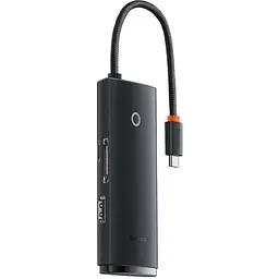 Usb-хаб Baseus Lite Series 6-Port Type-C Hub Docking Station (to HDMI+Usb3.0x2+Type-C Data+SD) Чорний