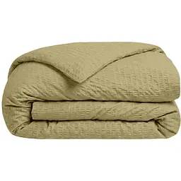Підковдра полуторна Cosas Olive з текстурованої бавовни 145х210 см (110WaffleCottonOlive_145x210q)